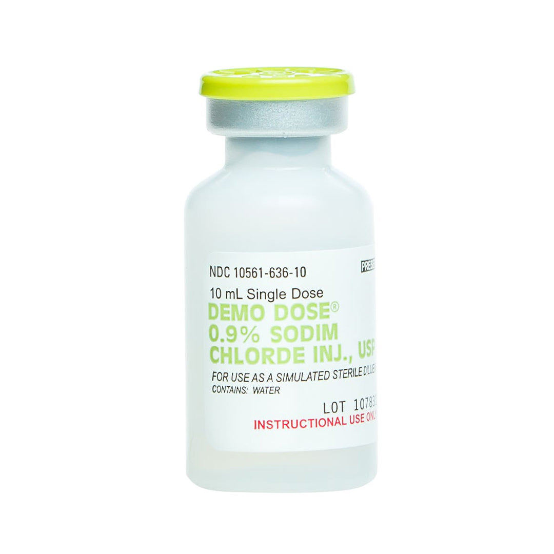 Demo Dose® Cloruro de sodio al 0,9%, dos opciones de volumen