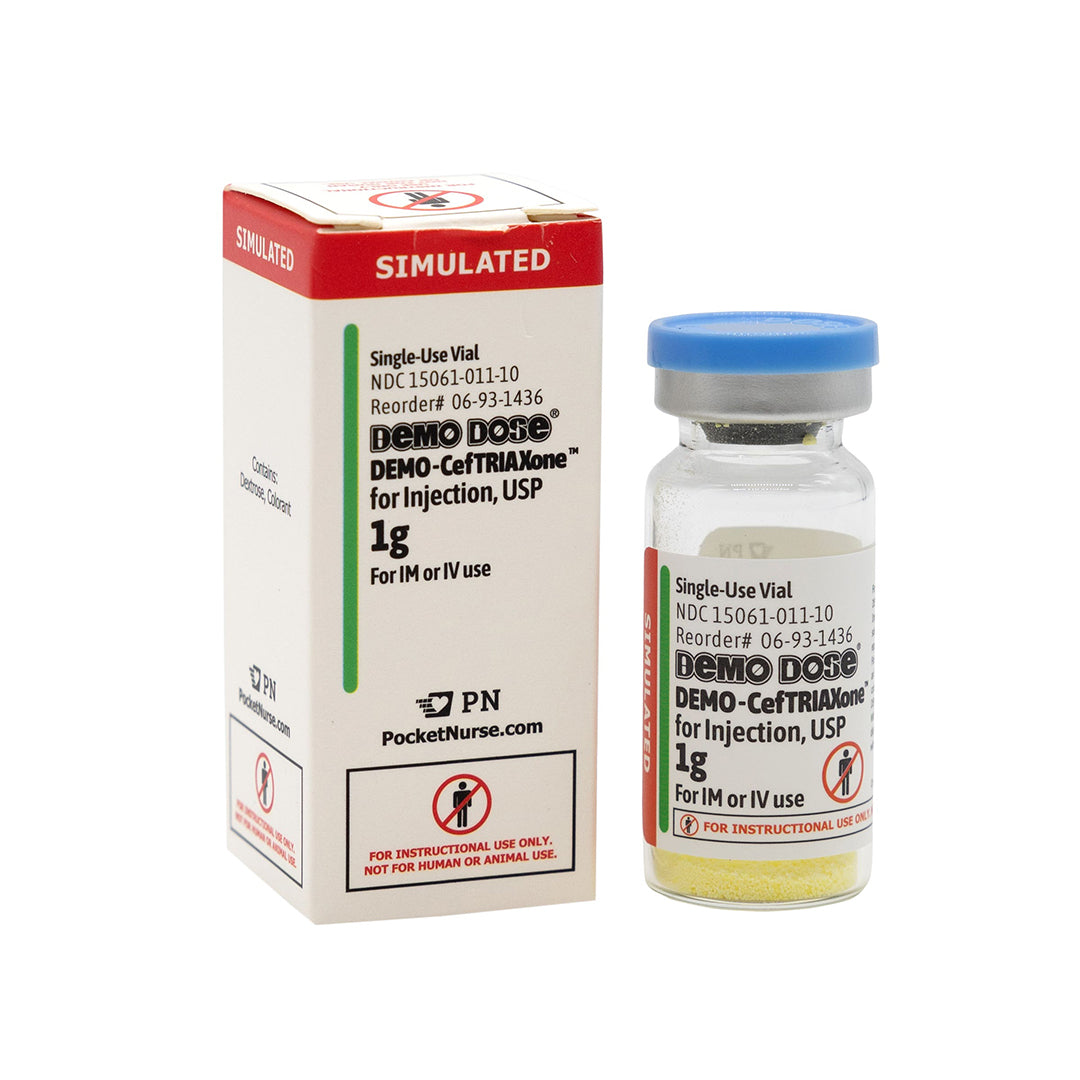 Demo Dose® DEMO-CefTRIAXona 1 g Polvo, 10 ml