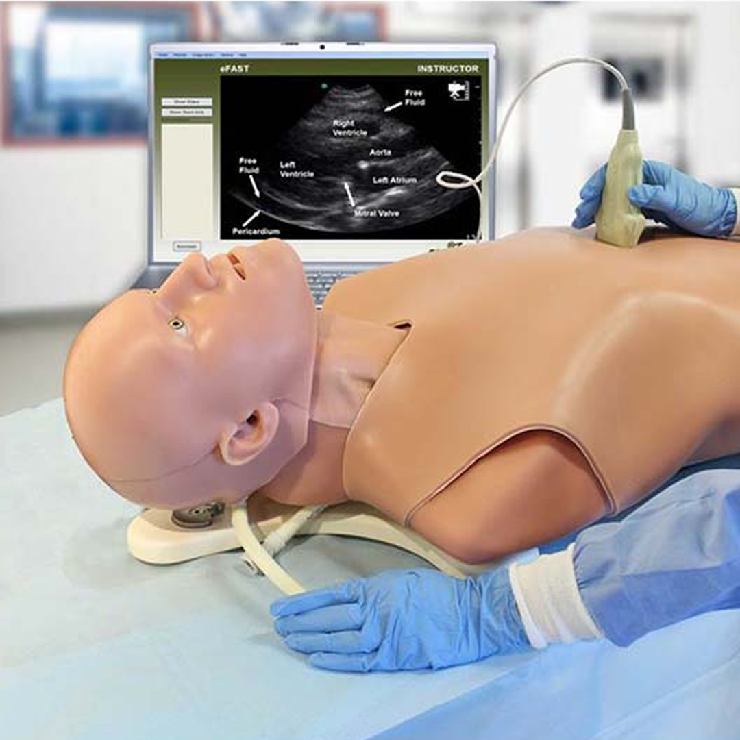 SonoSkin portable ultrasound diagnostic device for FAST and eFAST training