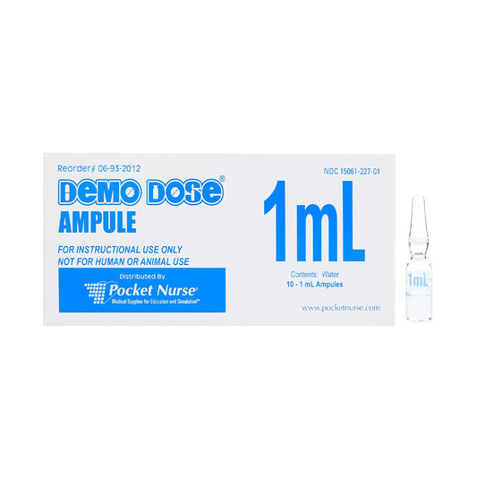 Demo Dose® DEMO-Ampule™ Transparente, 1 ml, paquete de 10