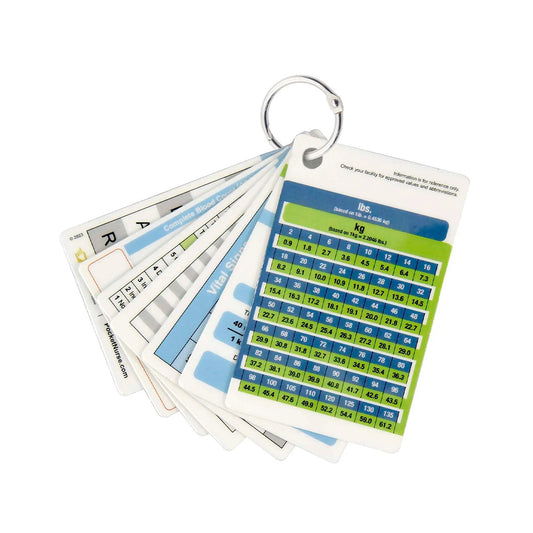 Juego de tarjetas de referencia del anillo de conocimiento de Pocket Nurse®